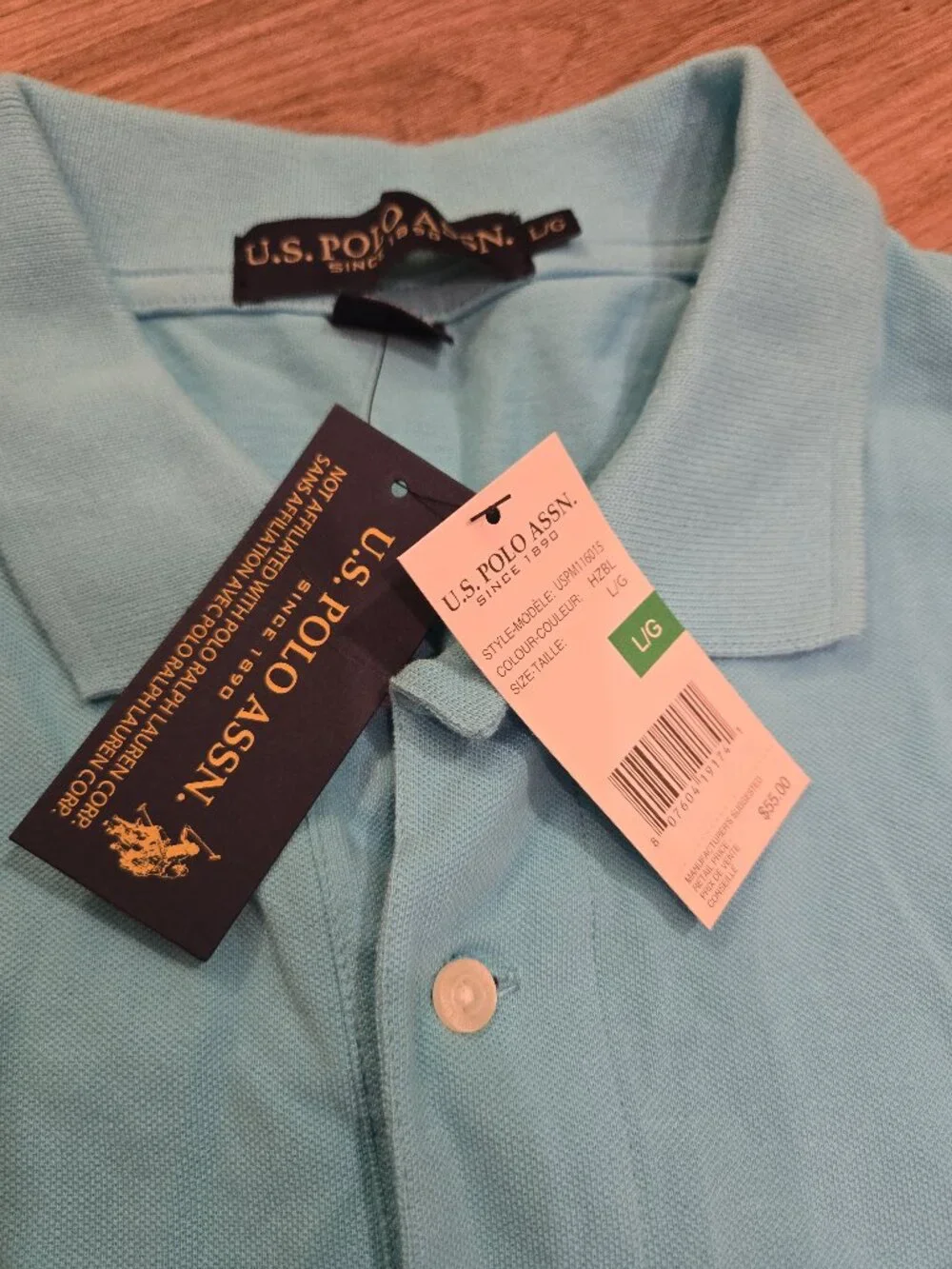 U.S. Polo Assn. Men's Short Sleeve Blue Polo NWT - Picture 3 of 8